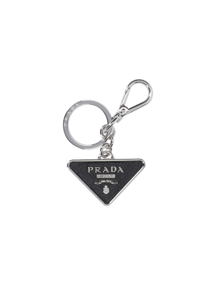 Prada Logo Keychain – Black