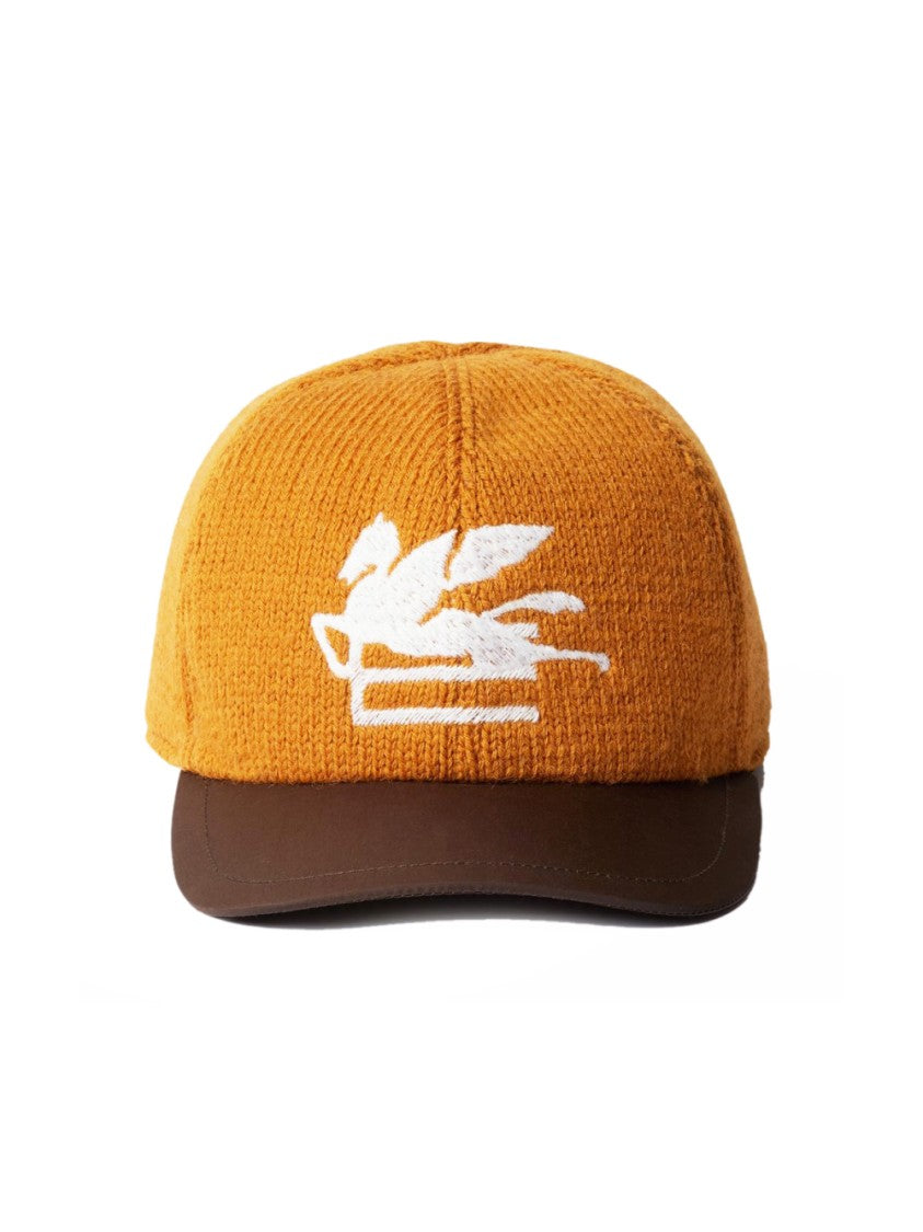 Etro Pegaso Logo Wool Baseball Cap