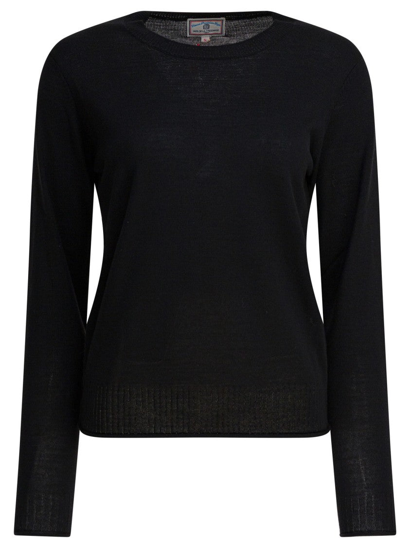 Ines De La Fressange Classic Round Neck Knitwear With Ribbed Detailing
