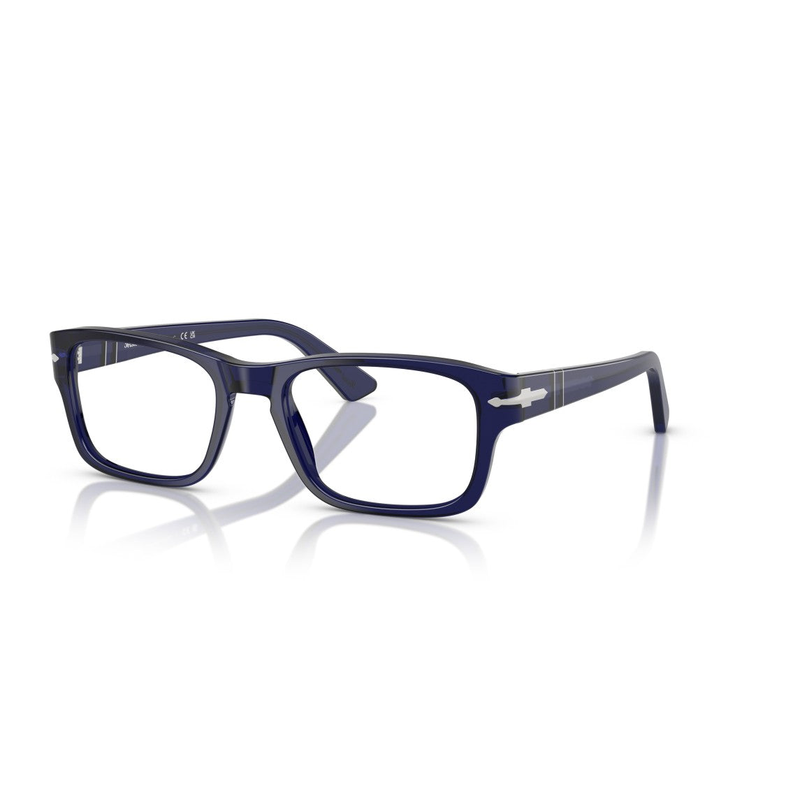Persol 0Po3364v Rectangular Acetate Eyeglass Frames With Silver Accents
