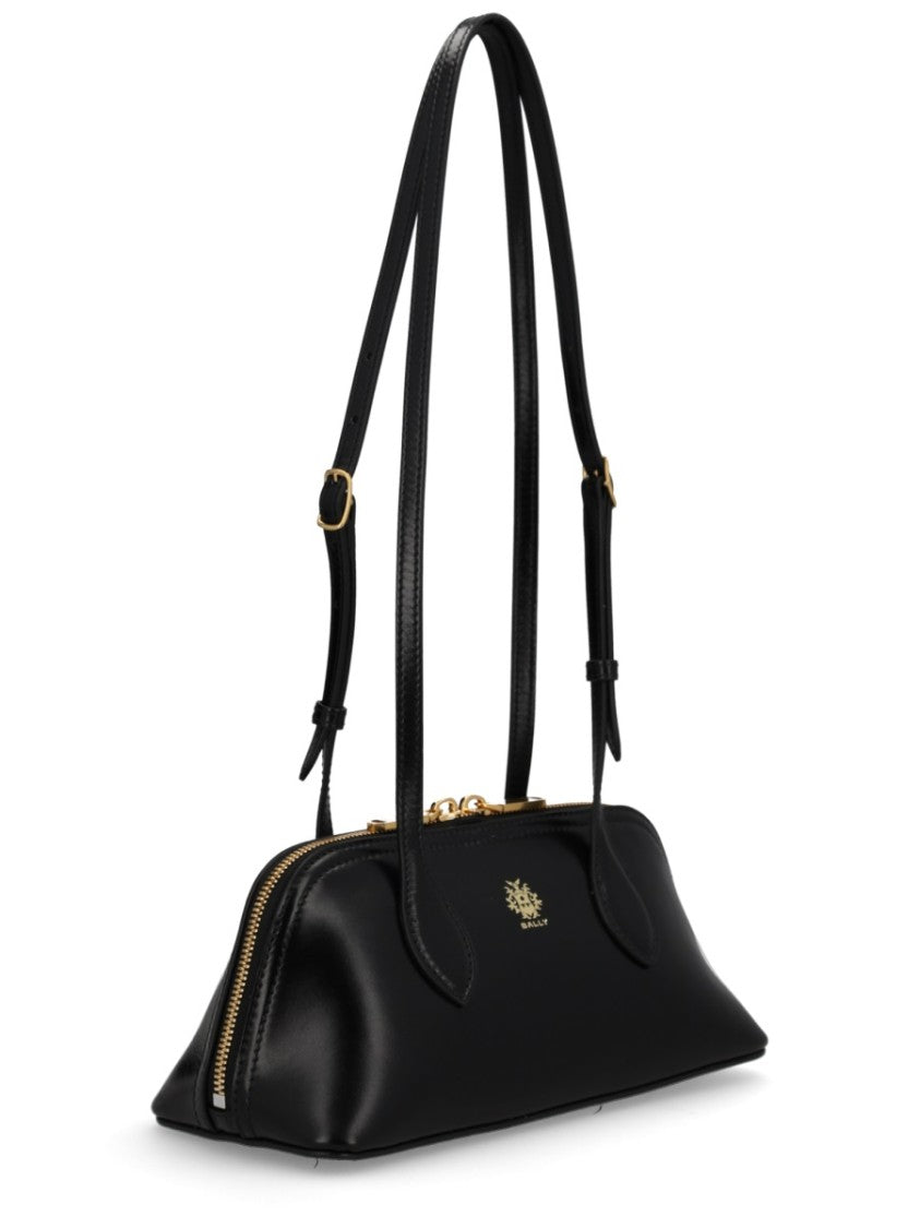 Bally Black Calf Leather Praline Shoulder Bag