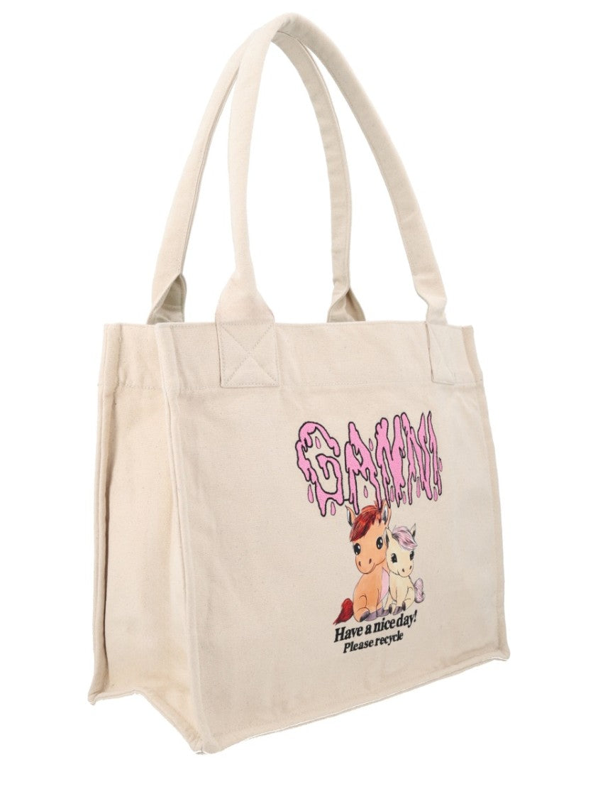 Ganni Printed Tote Bag