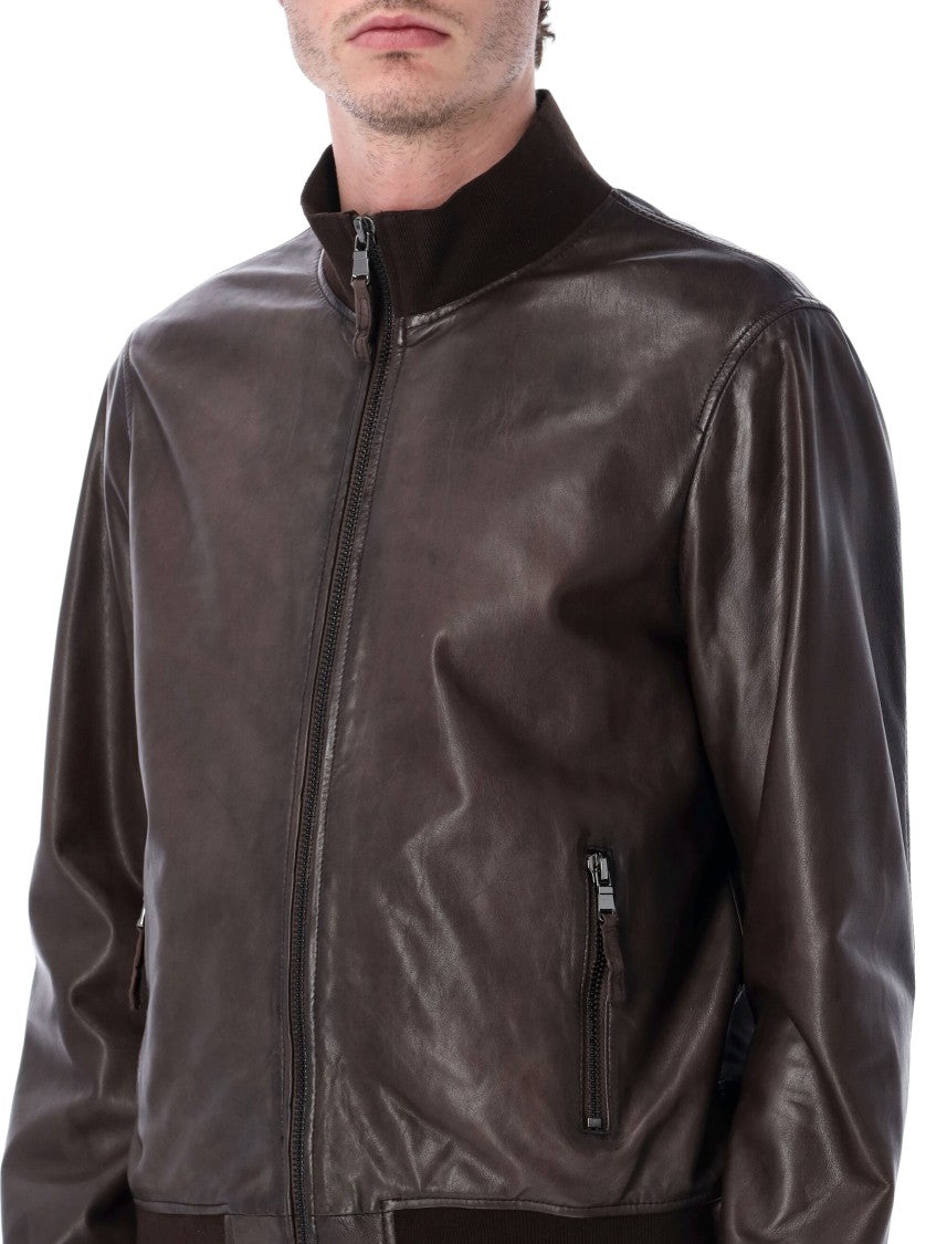 Sword Sword 6.6.44 Leather Bomber Jacket