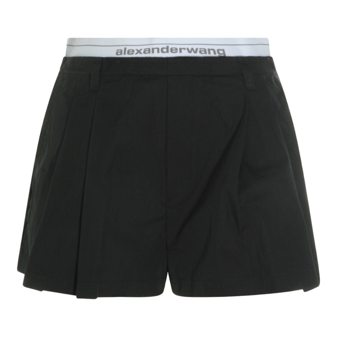 Alexander Wang Tailored Black Shorts With Contrasting Waistband