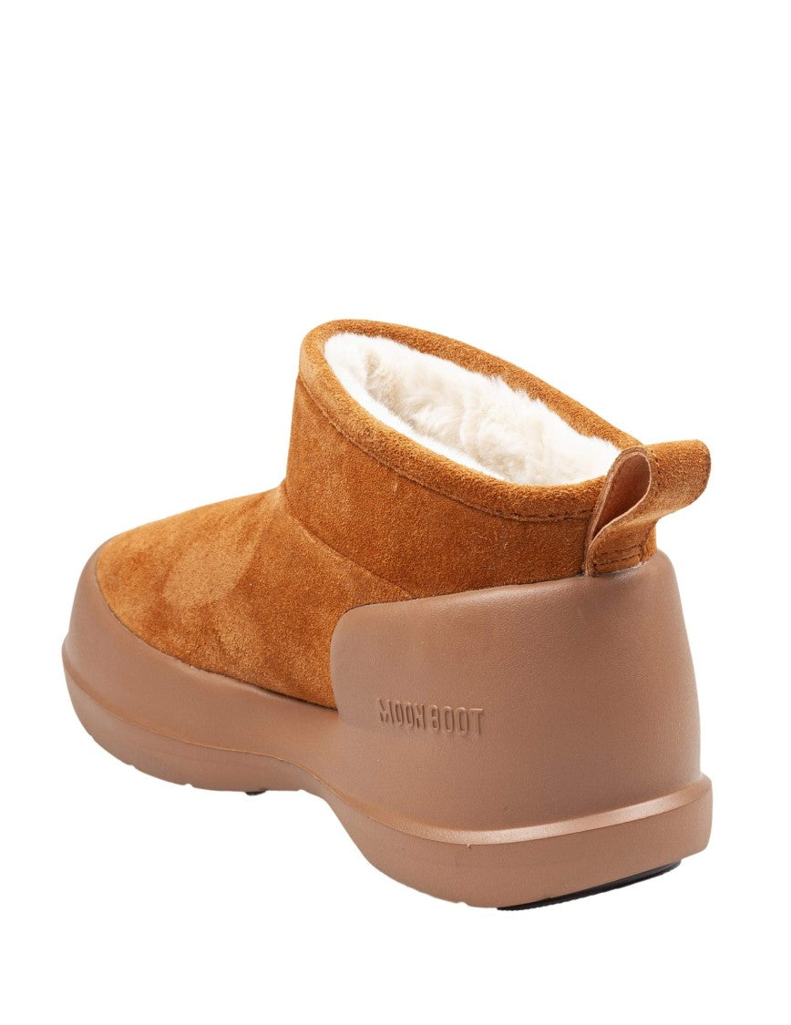 Moon Boot Low-Top Suede Half-, Cognac