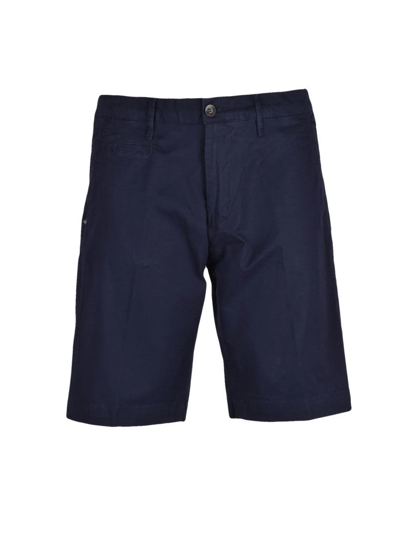 Officina 36 Blue Cotton Elastane Men Bermuda Shorts