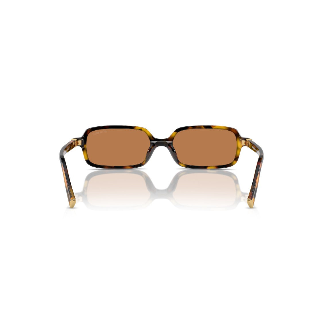 Miu Miu 0Mu 11Zs Rectangular Tortoiseshell Acetate Sunglasses