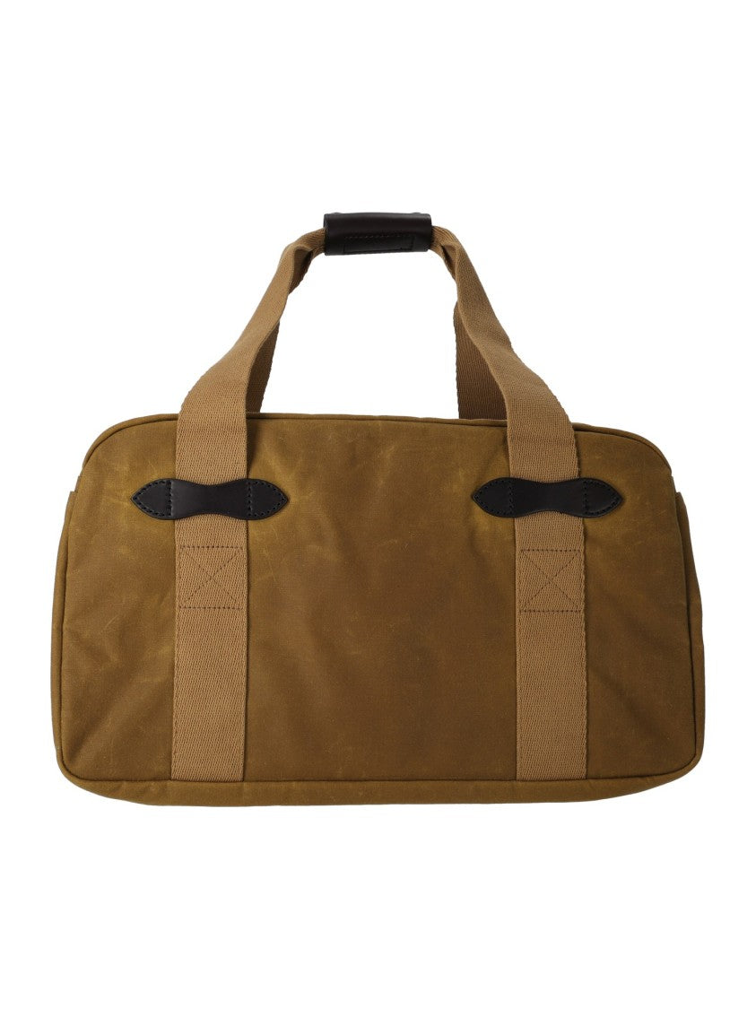 Filson Brown Cotton Tin Cloth Small Duffle Bag
