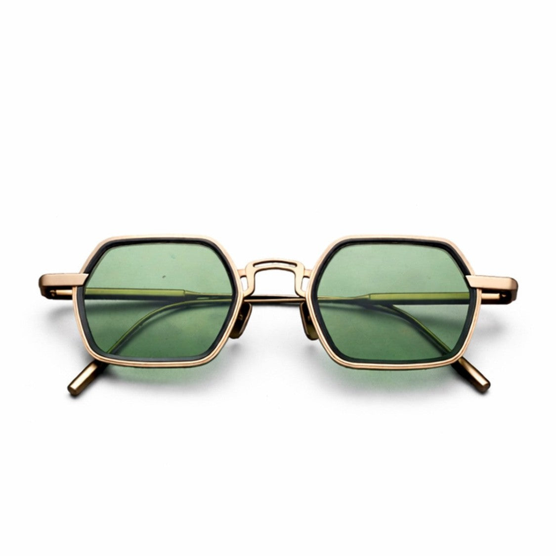 Capote Eyewear Antique Gold C396 Titanium Geometric Sunglasses