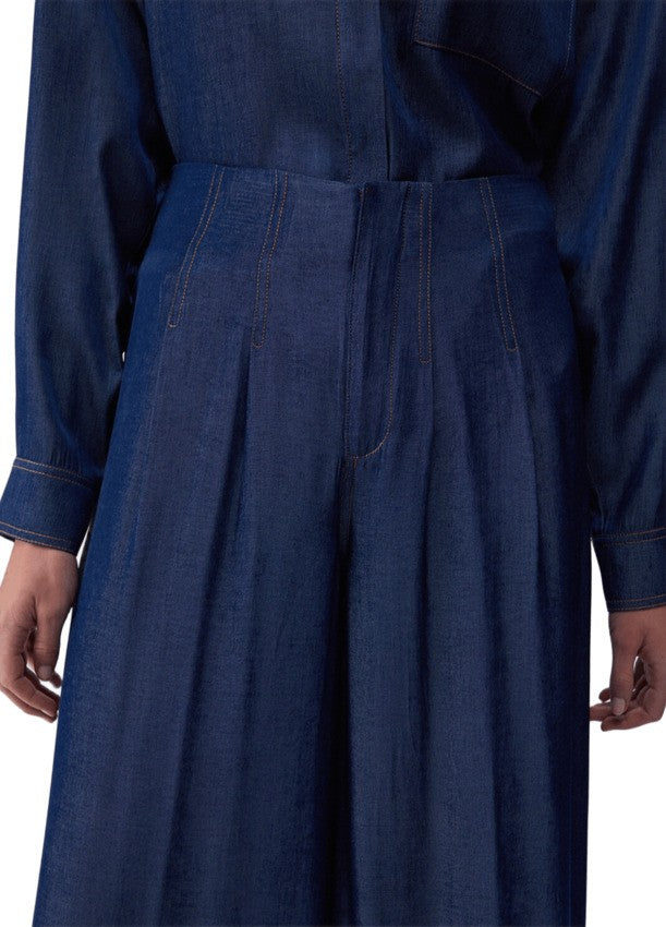 Liu Jo Chambray Wide-Leg Super Flare Jeans