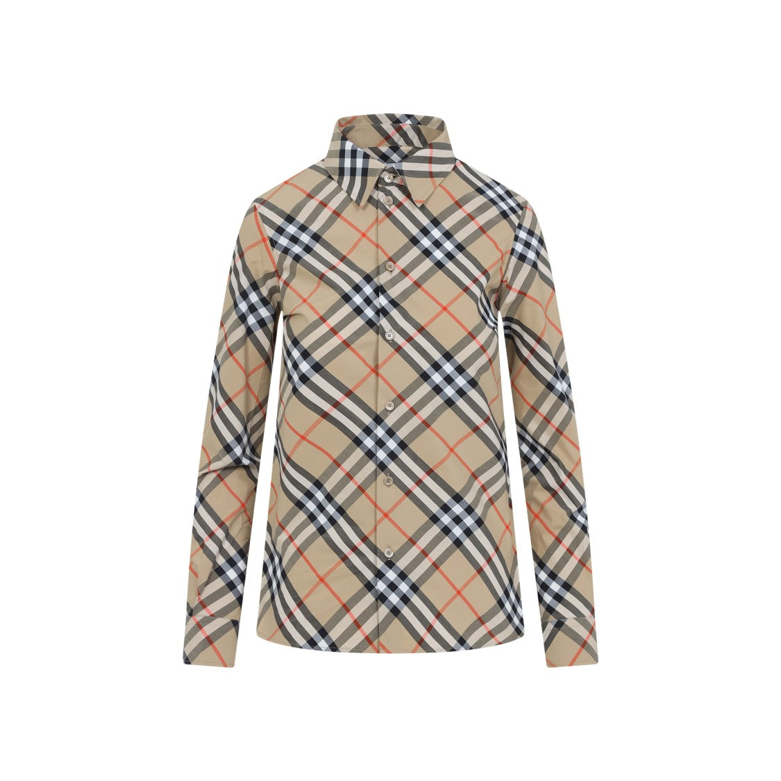 Burberry Classic Plaid Cotton Shirt With Structured Collar