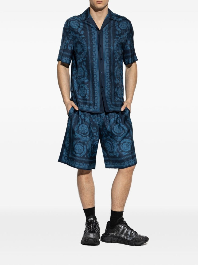 Versace Relaxed Baroque Patterned Silk-Nylon Shorts