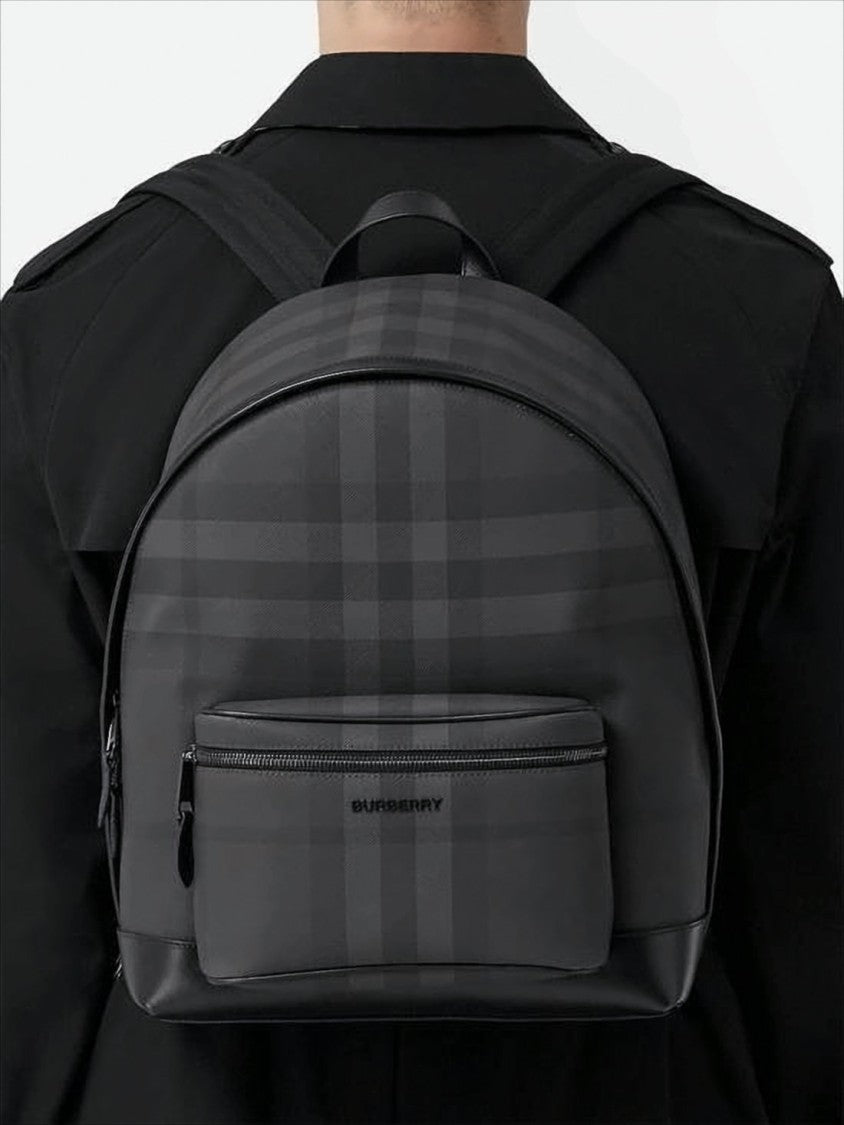 Burberry Black Checkered Design Burberry Backpack