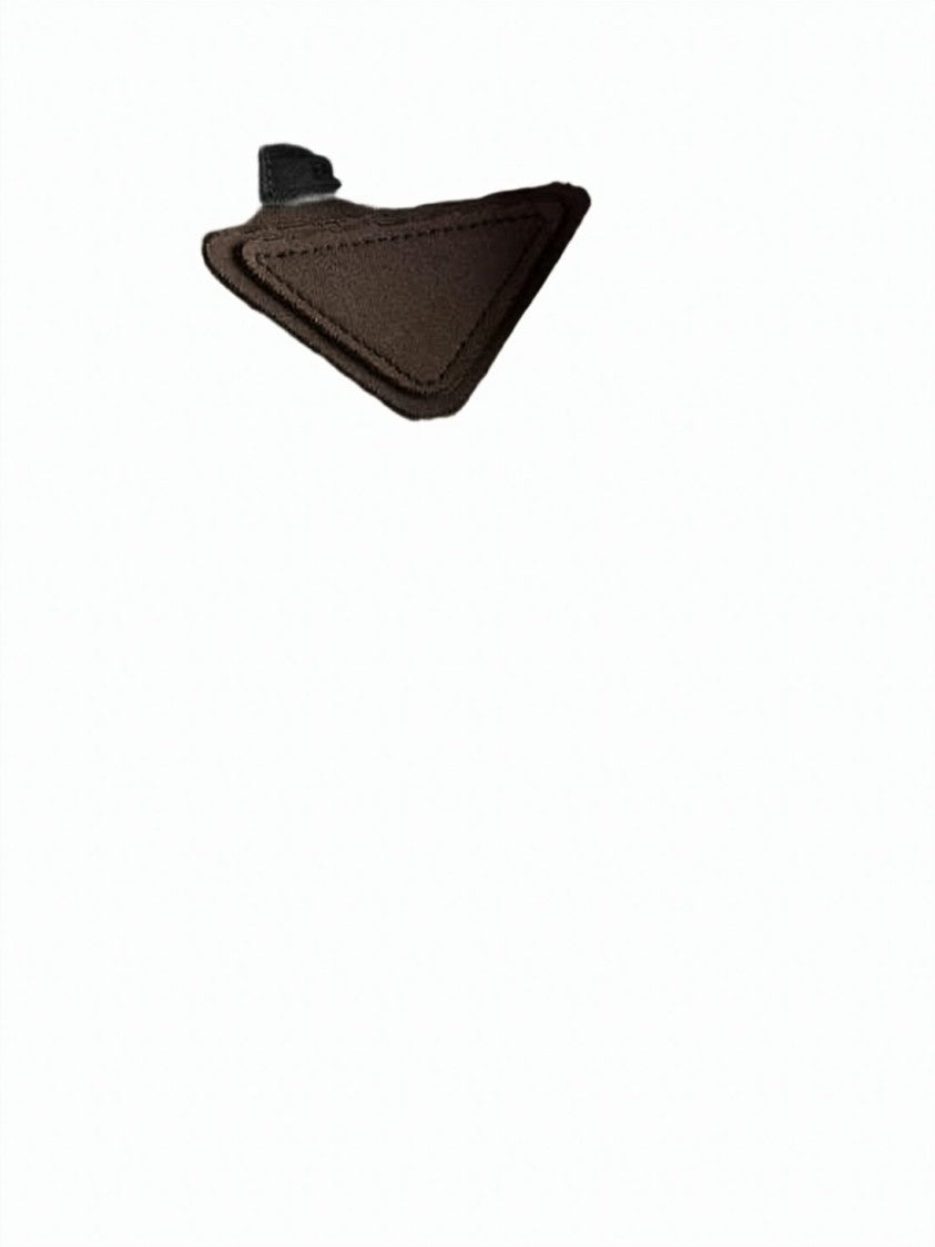 Prada Short-Sleeved Crew Neck T-Shirt With Triangular Patch Detail