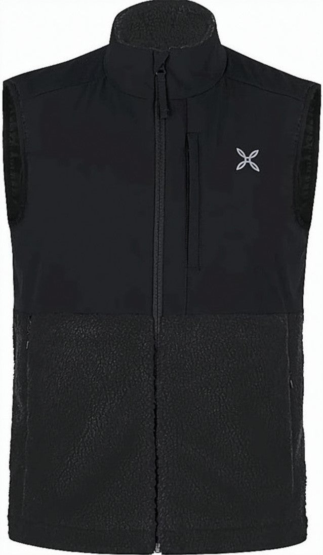Montura Textured Fleece-Blend Vest With High Collar