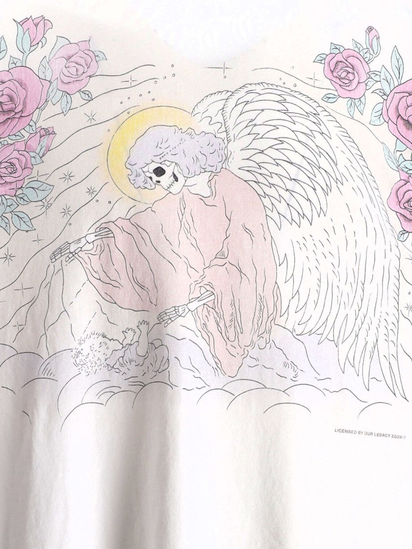 Our Legacy White Farewell Angelic Print Cotton T-Shirt