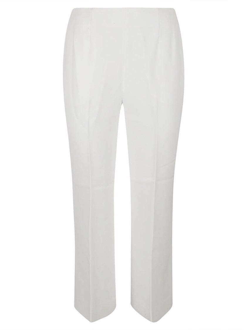 Ermanno Scervino Tailored White Trousers With Smooth Finish