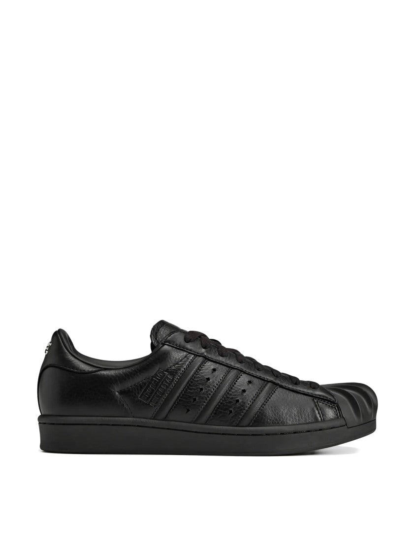 Adidas Core Black Superstar Vintage Leather Sneakers