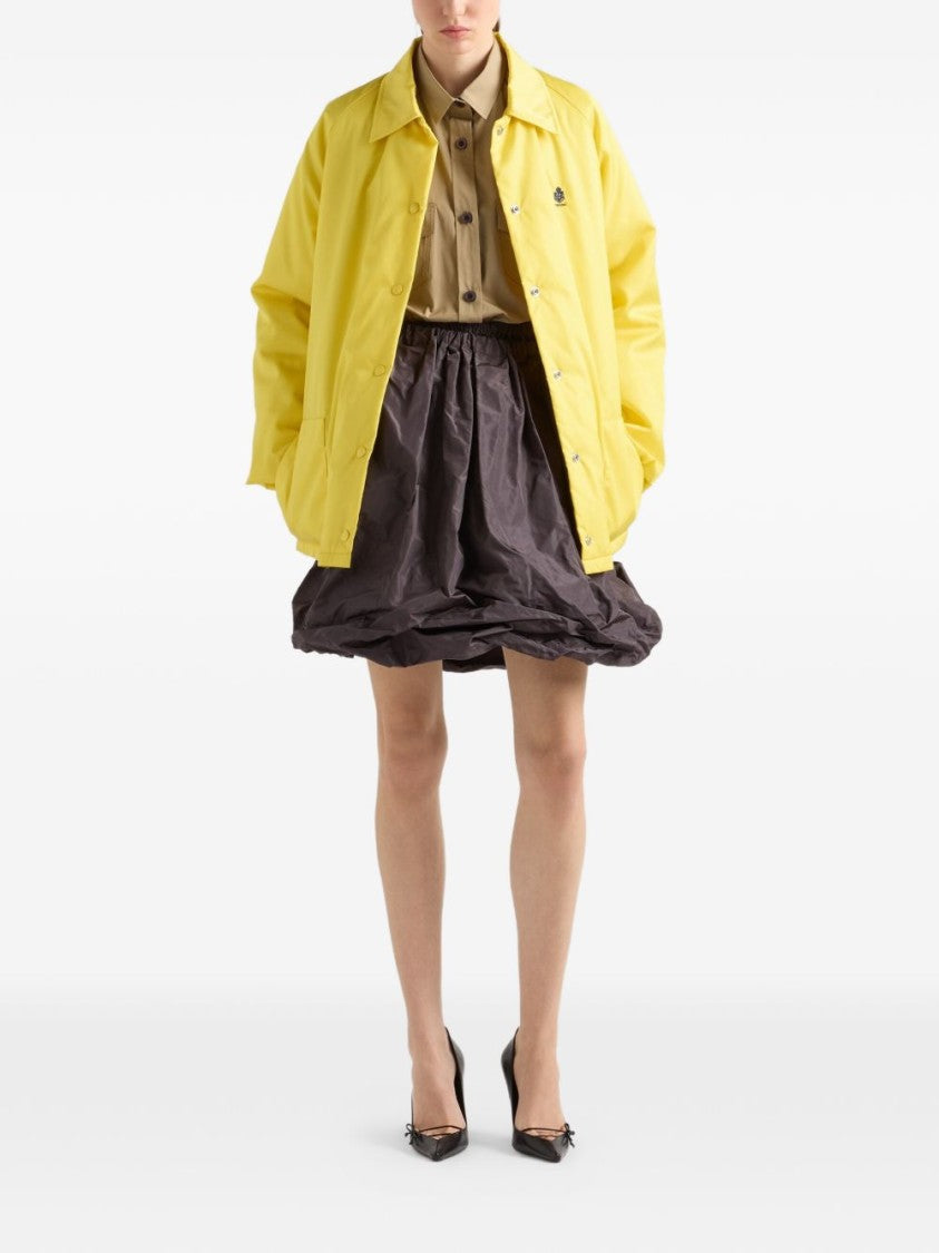 Prada Black Re-Nylon Blouson Embroidered Jacket