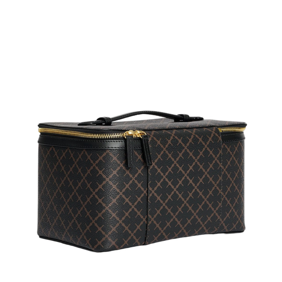 By Malene Birger Dark Brown/Beige Flower Vanity Case