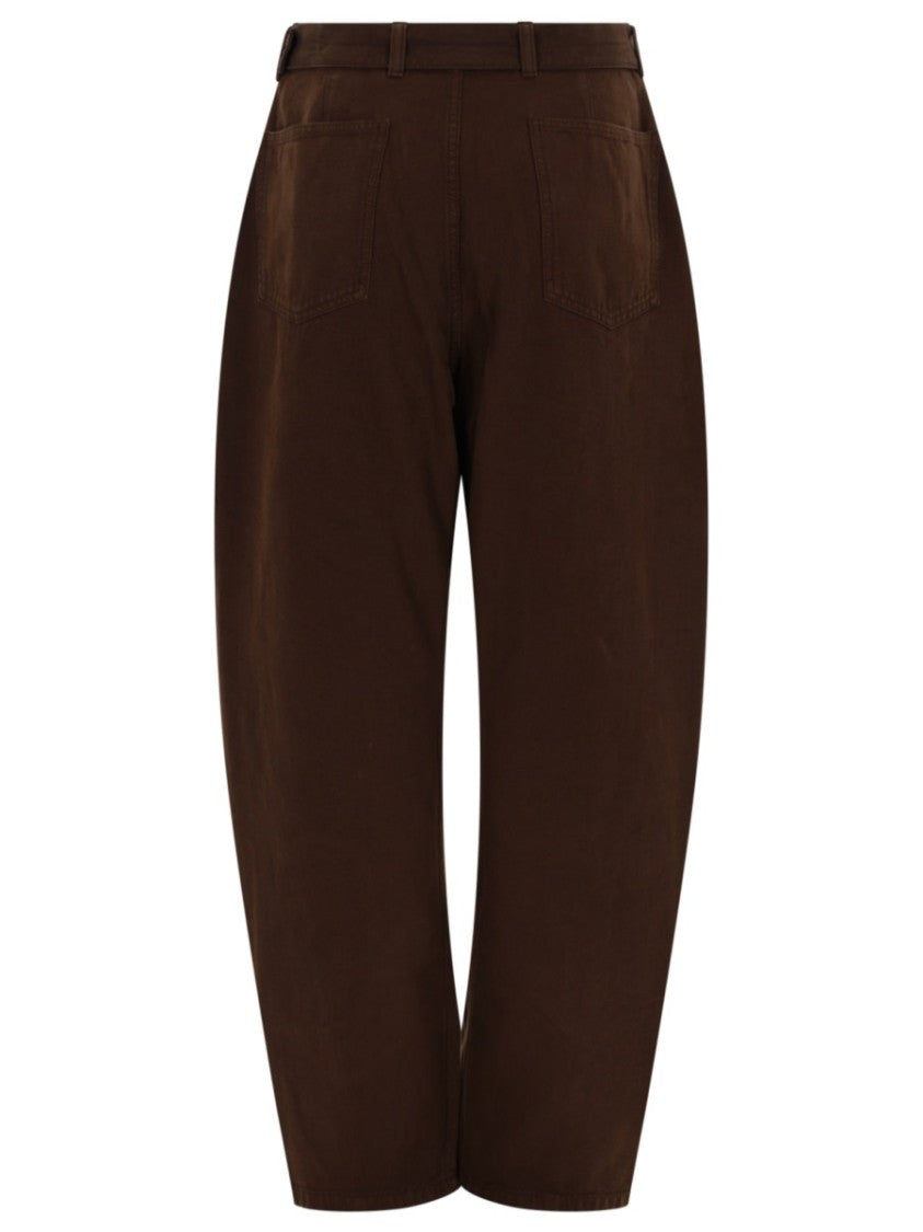 Lemaire Neutrals High-Waisted Straight-Leg Cotton Pants