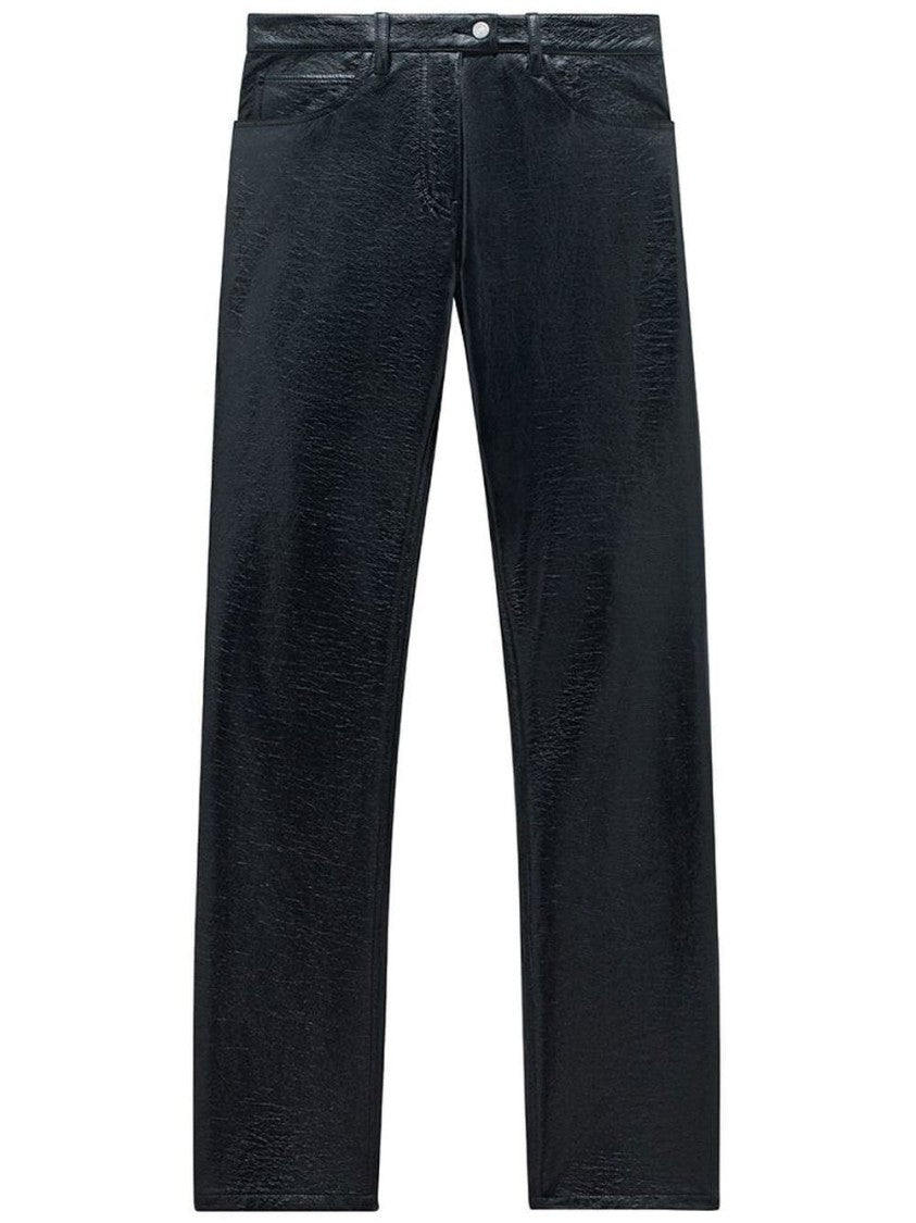 Courrèges Black Slim Cut Press Stud Trousers