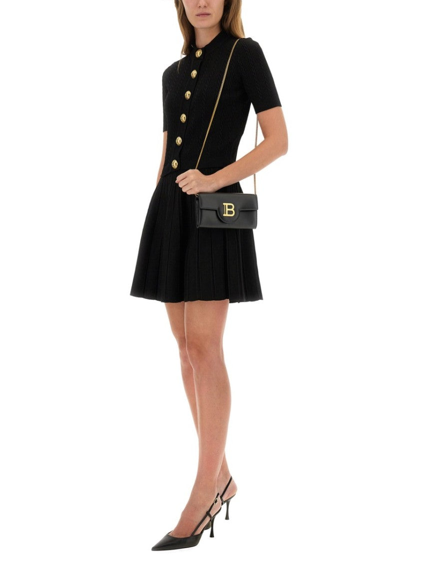 Balmain Textured Ribbed Knitted Cardigan With Button-Up Front