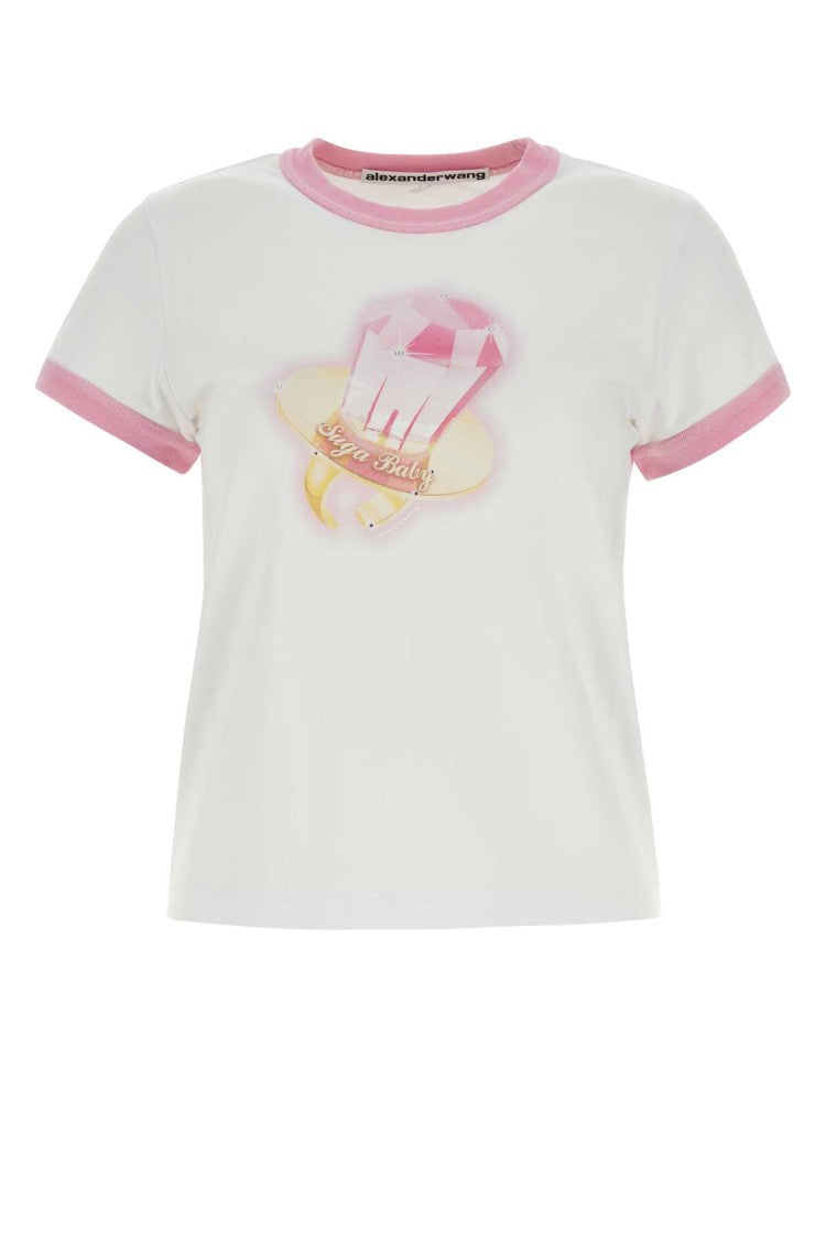 Alexander Wang White Cotton T-Shirt