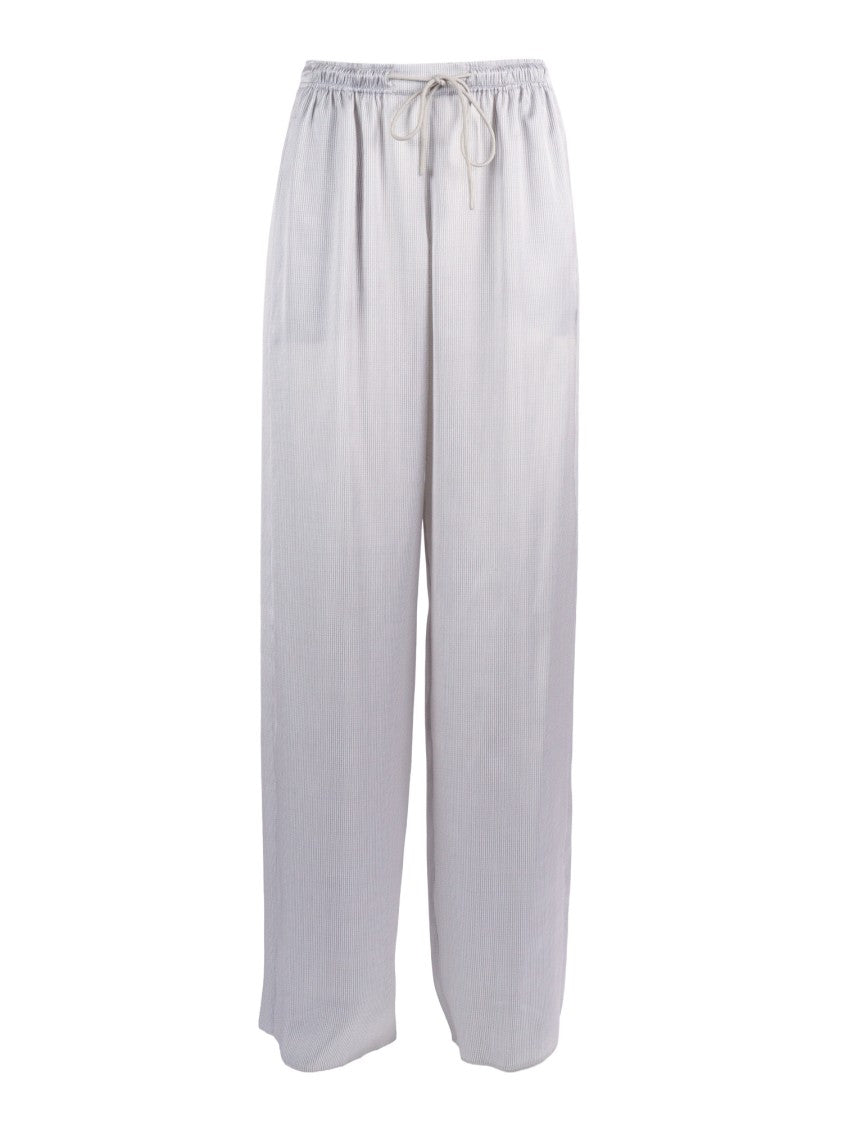 Emporio Armani Elastic Waist Textured Straight-Leg Pants
