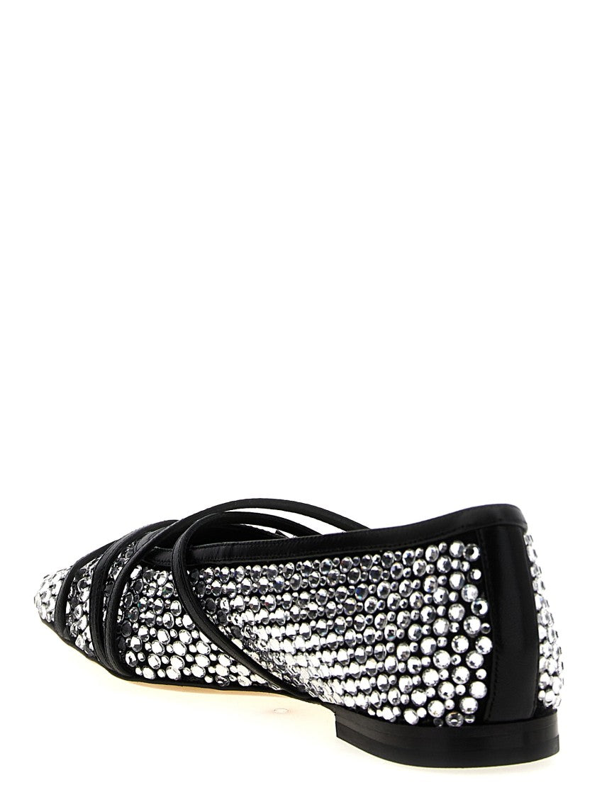 Mach & Mach Crystal Net' Ballet Flats