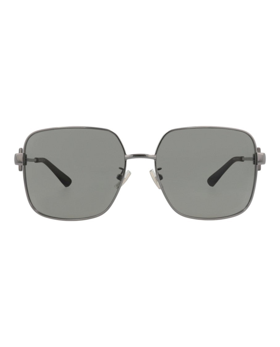 Bottega Veneta Square-Frame Metal Sunglasses