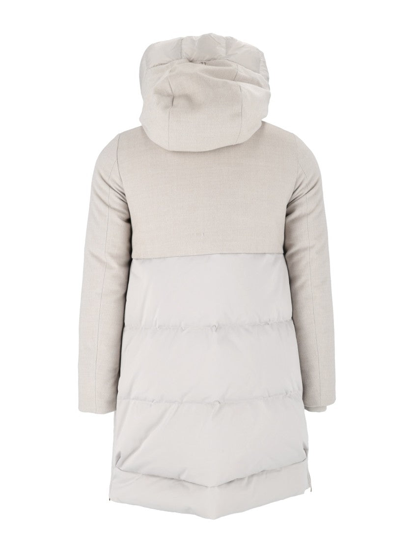 Duno Two-Tone Hooded Nabucco Wool-Blend Down Coat