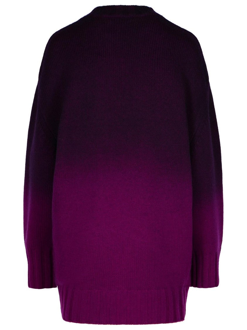 The Attico Purple Wool Blend Mini Dress