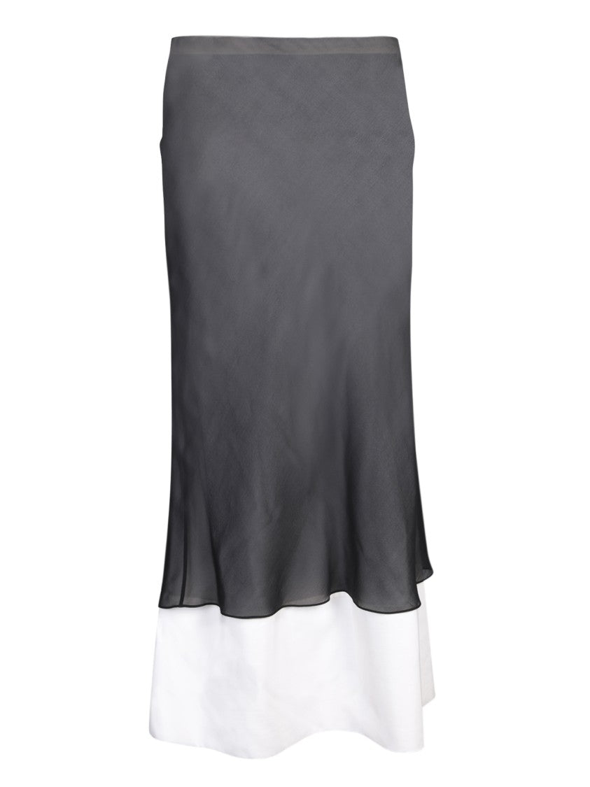 Quira Black Silk Blend Skirt