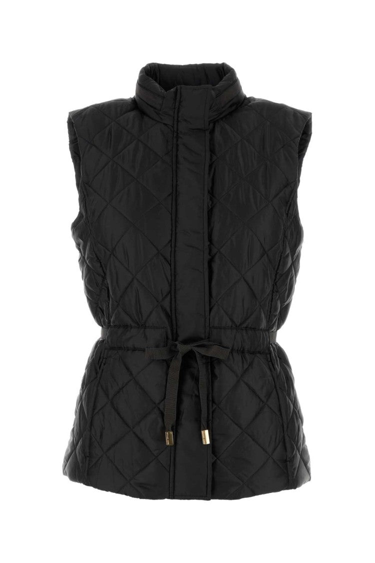 Michael Michael Kors Black Polyester Sleeveless Jacket