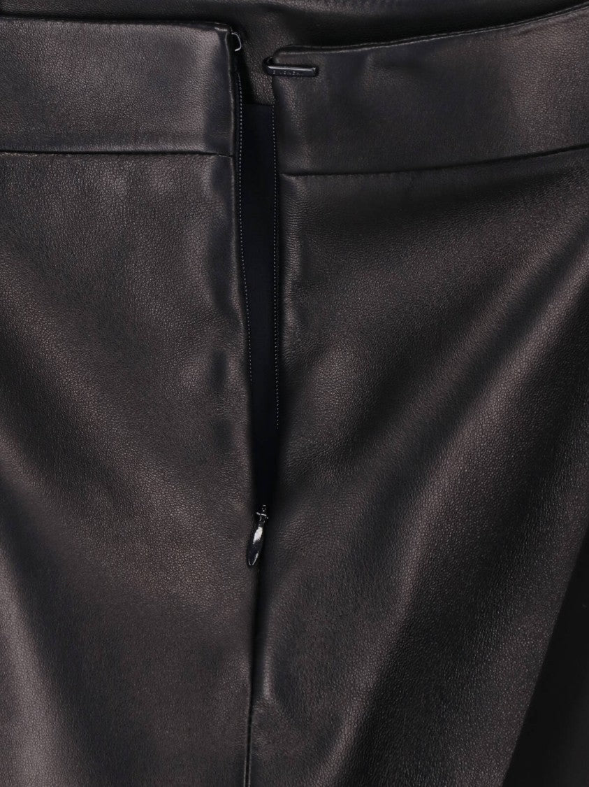 Givenchy Asymmetrical Draped Mini Skirt In Smooth Lambskin Leather