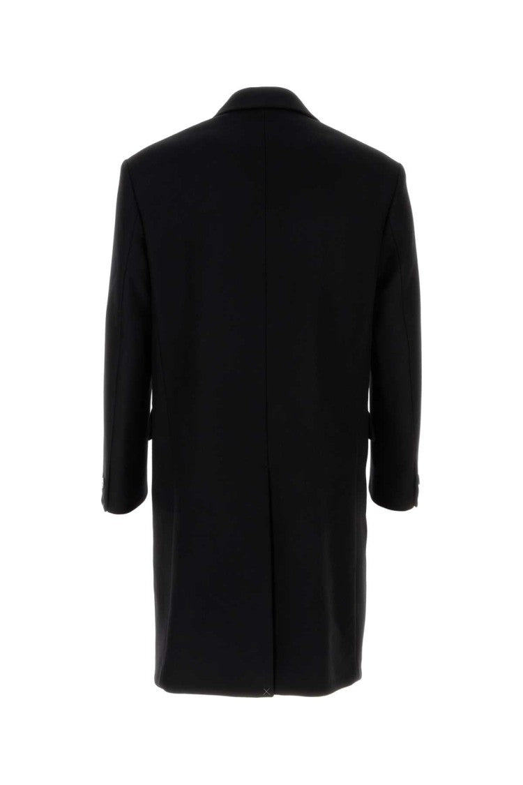 Versace Black Wool Coat
