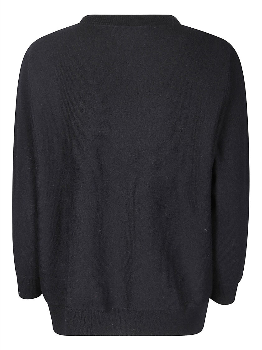 Lisa Yang Lightweight Cashmere Sweater With Contrast Trim And Oversized Fit