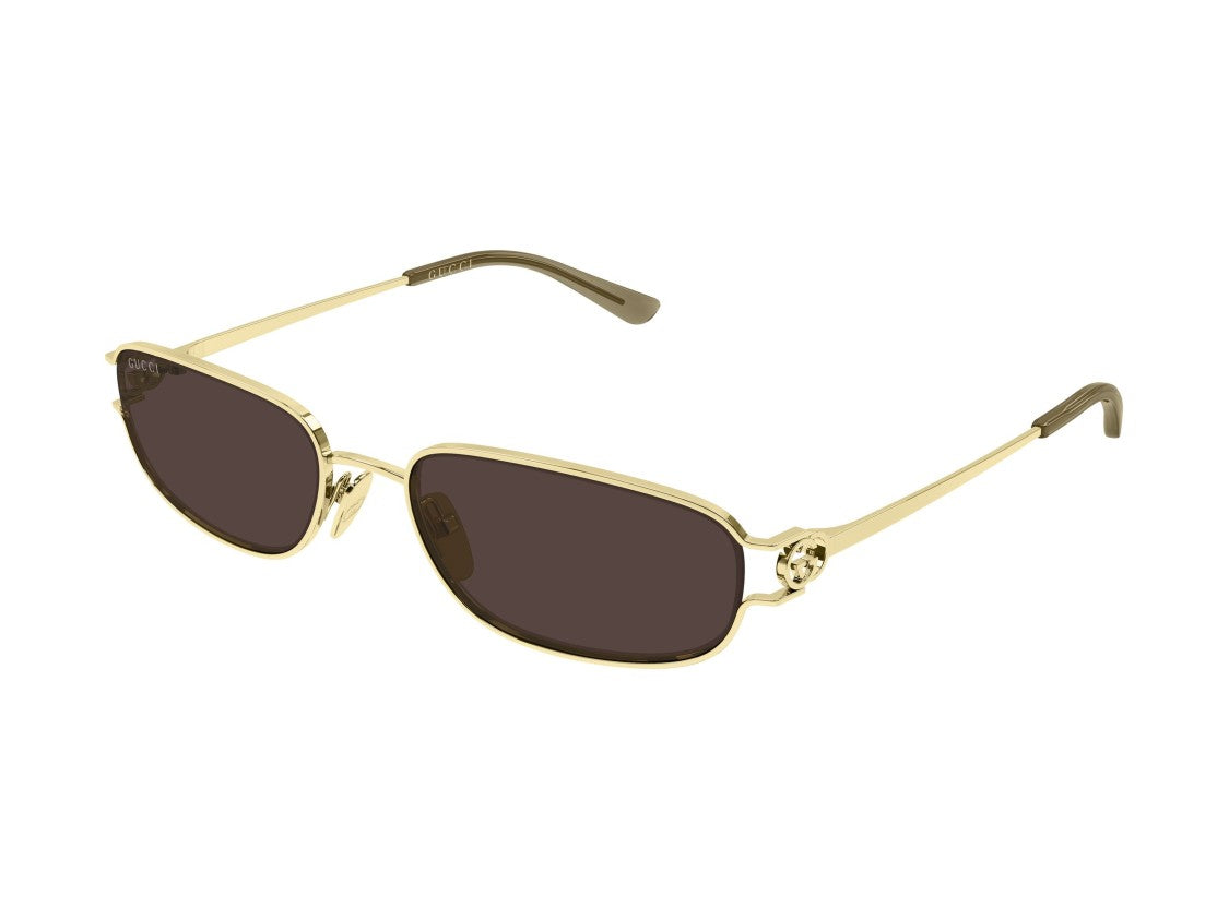 Gucci Gg2232s Gold Metal Dark Lens Rectangular Sunglasses