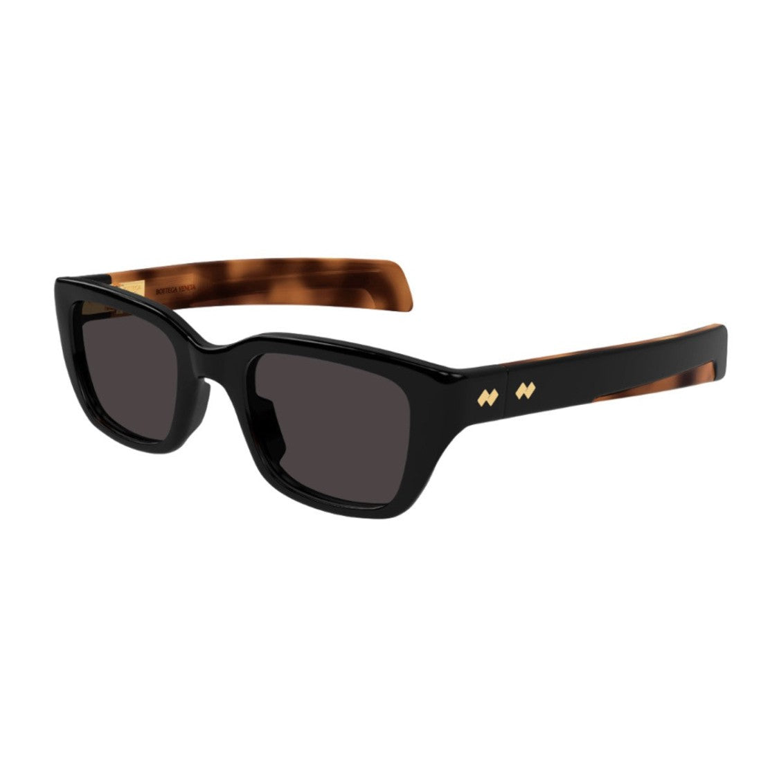 Bottega Veneta Black Bv1393s Ribbon Recycled Acetate Rectangular Sunglasses