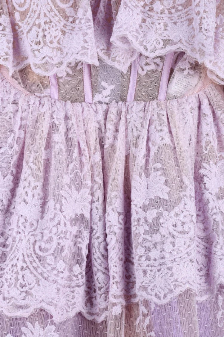 Elisabetta Franchi Mini Dress Polyamide Cotton - Wisteria