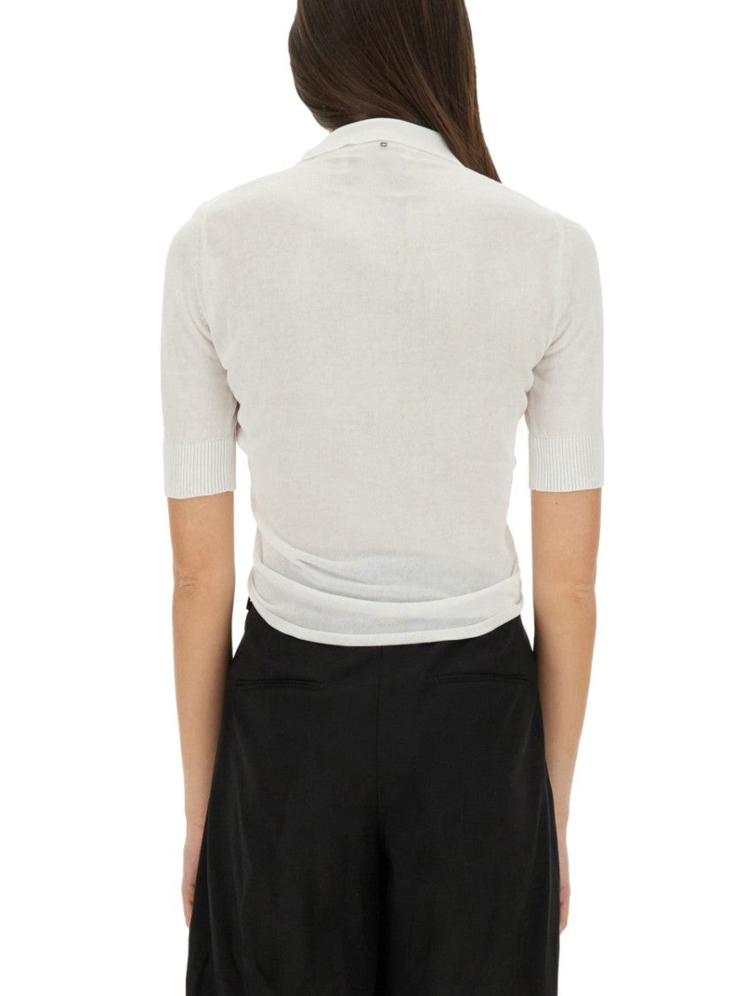 Sportmax Slim Fit Short-Sleeved Top With Polo Collar