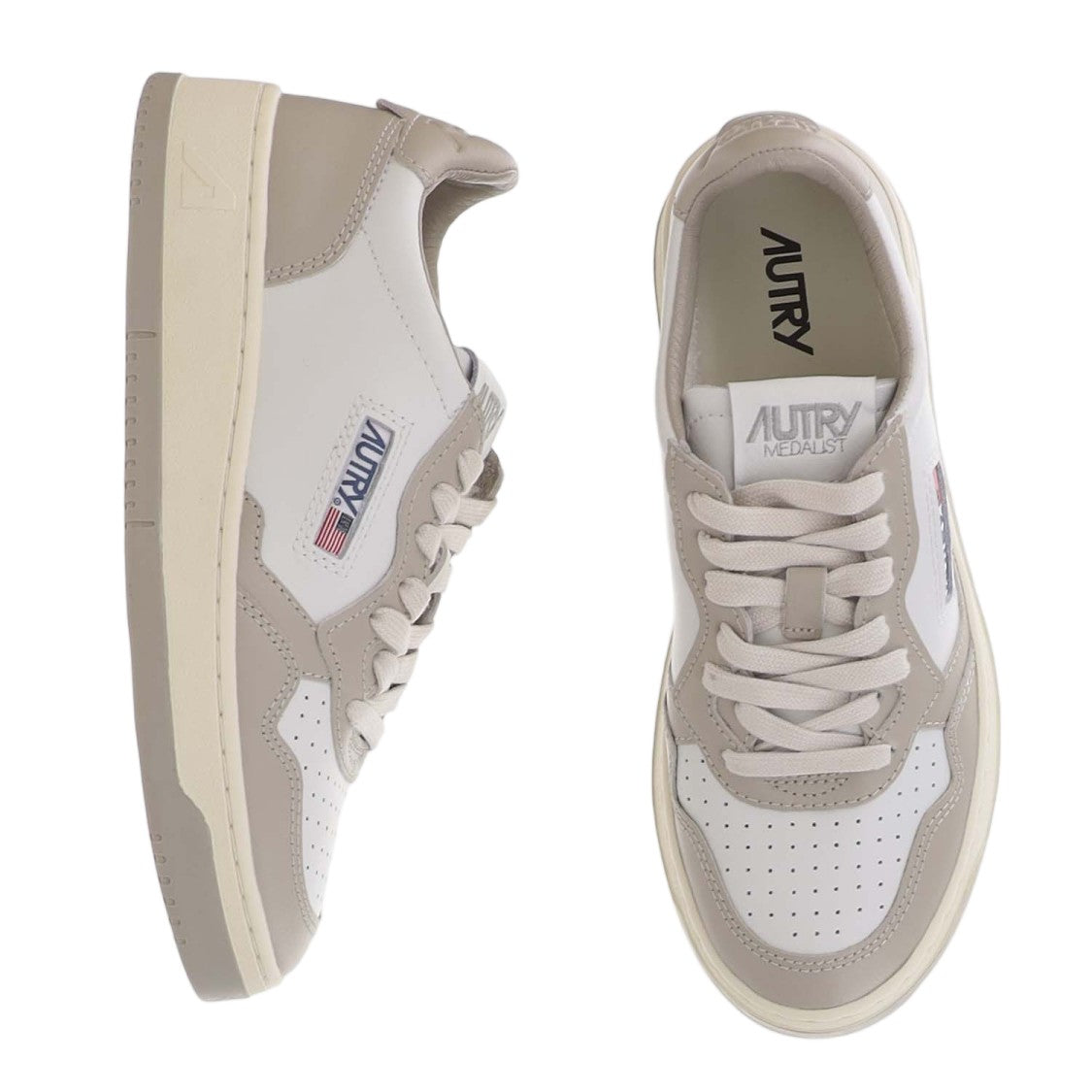 Autry Medalist Color-Block Panel Leather Sneakers
