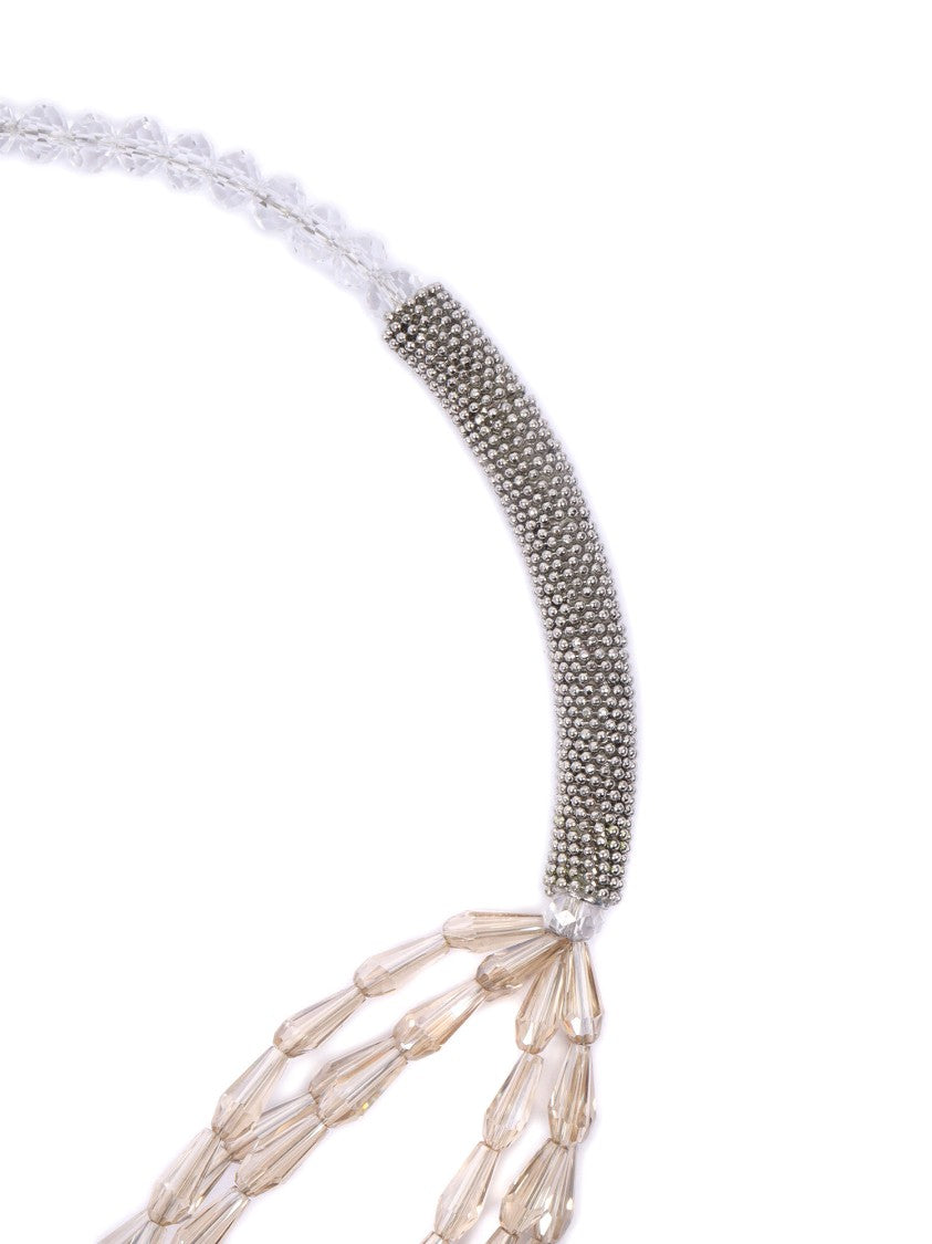 Peserico Multi-Strand Beaded Necklace With Metallic Accents