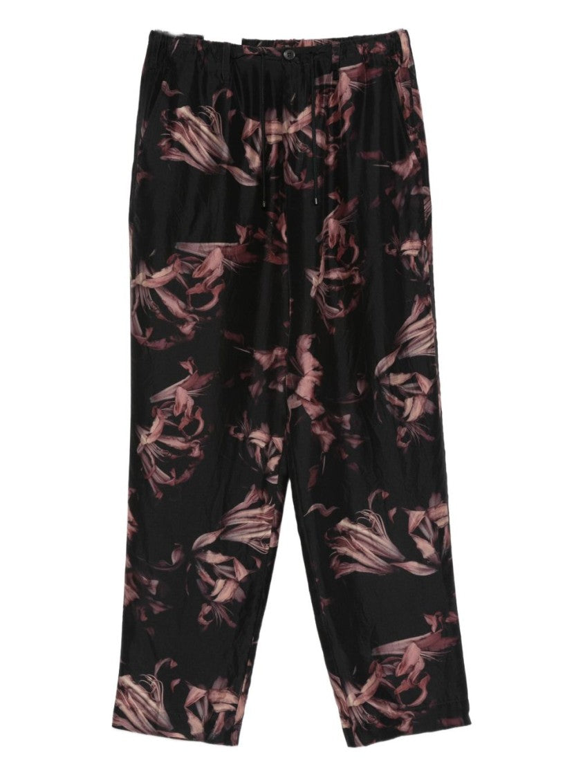 Dries Van Noten Relaxed-Fit Floral Print Trousers