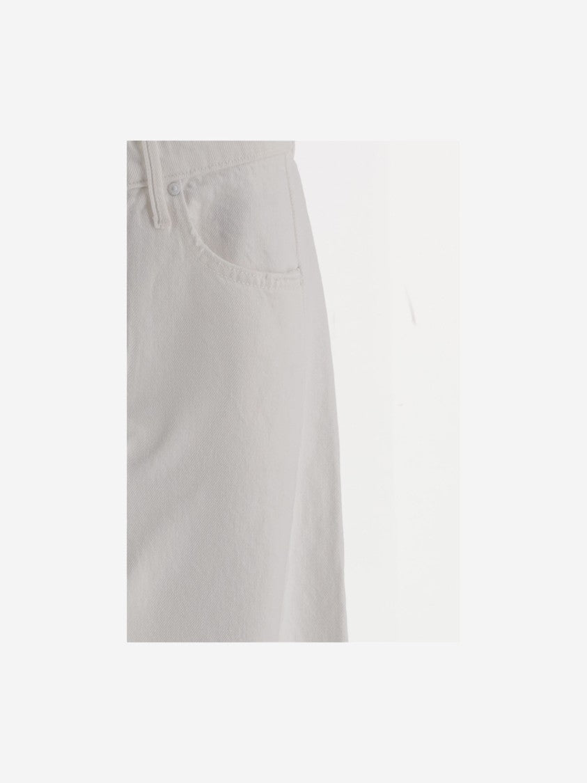 Mother Wide Leg Cotton Denim Jeans