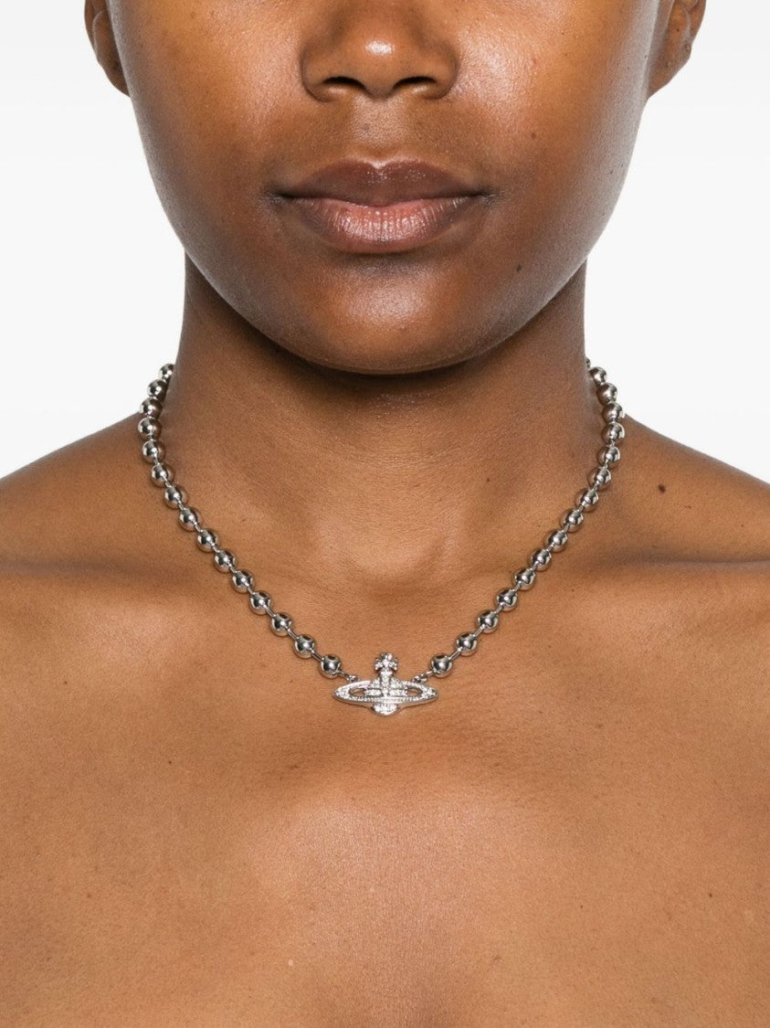 Vivienne Westwood Silver-Tone Polished Bead Orb Pendant Necklace