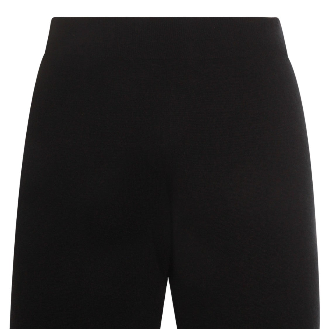 Allude Straight-Leg Black Trousers With High Waist And