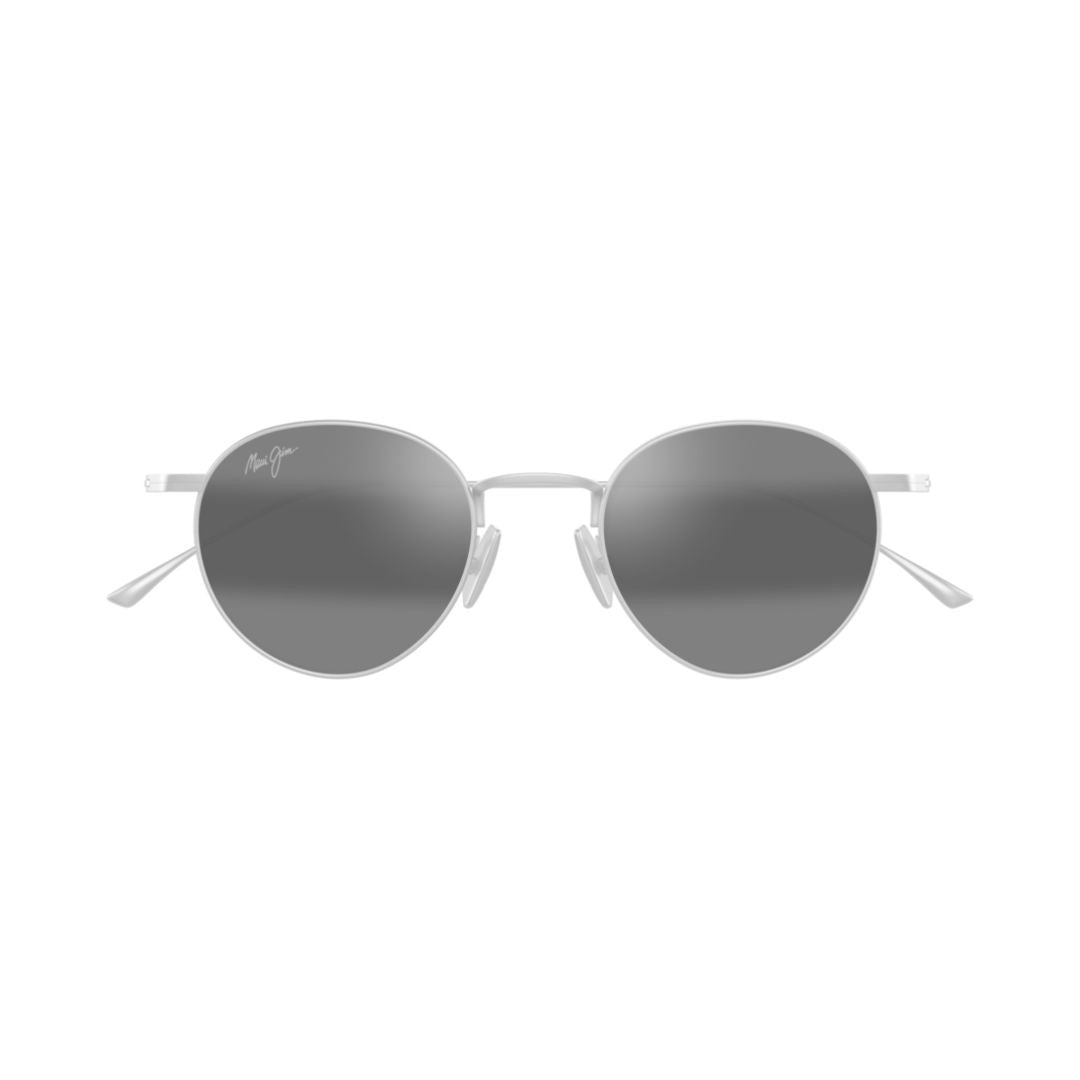 Maui Jim Kaapeha Minimalist Metal Frame Sunglasses With Round Lenses