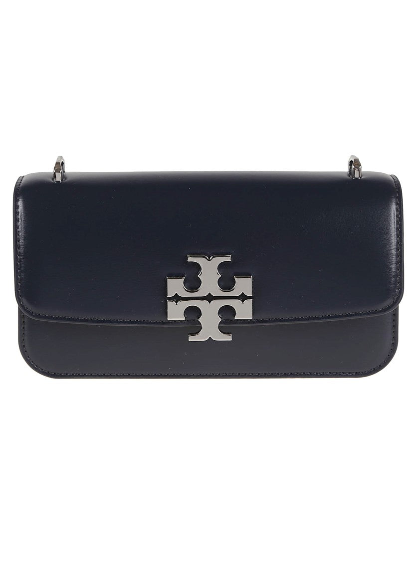 Tory Burch Structured Black Leather Eleanor Shoulder Bag